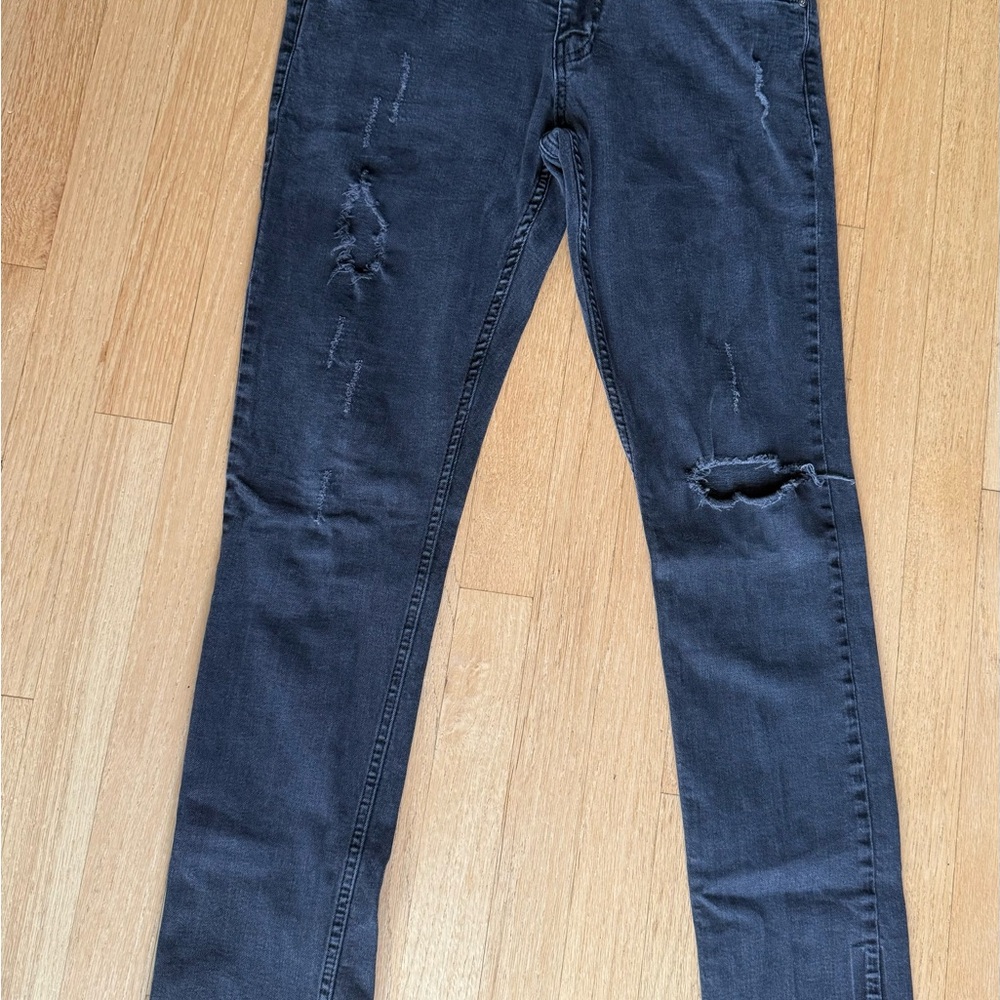7 For All Mankind Black Skinny Jeans